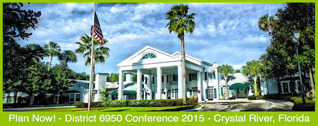Rotary District 6950 Conference 2015 Coming to Crystal River